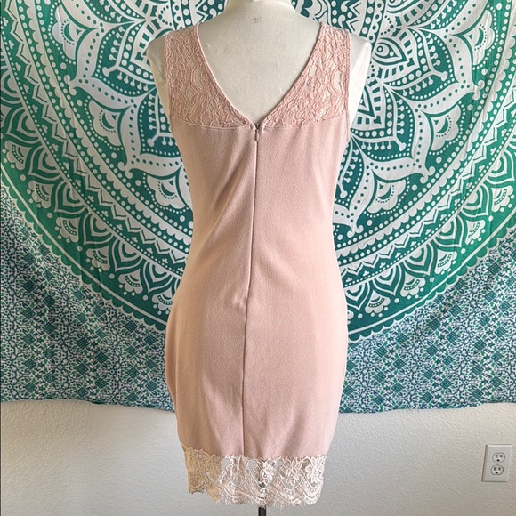 Elegant Lace Pink Dress - Picture 4 of 4